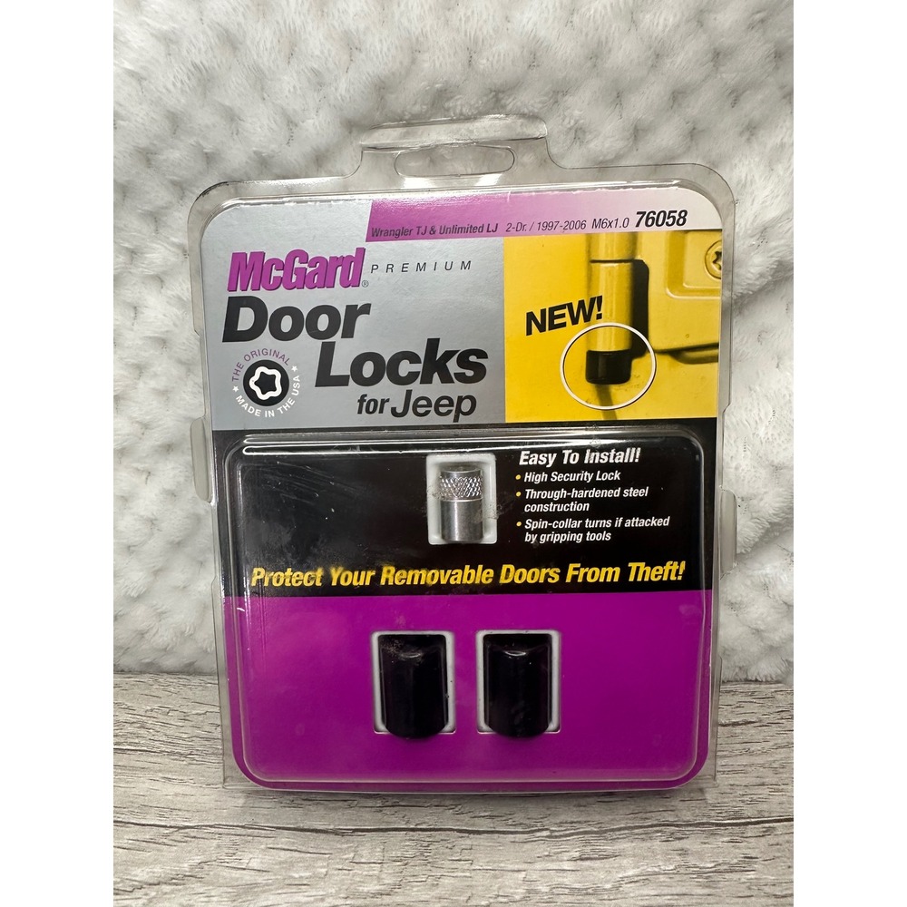 McGard 76058 Door Locks for Jeep Wrangler TJ Unlimited LJ 1997-2006 Black M6x1.0